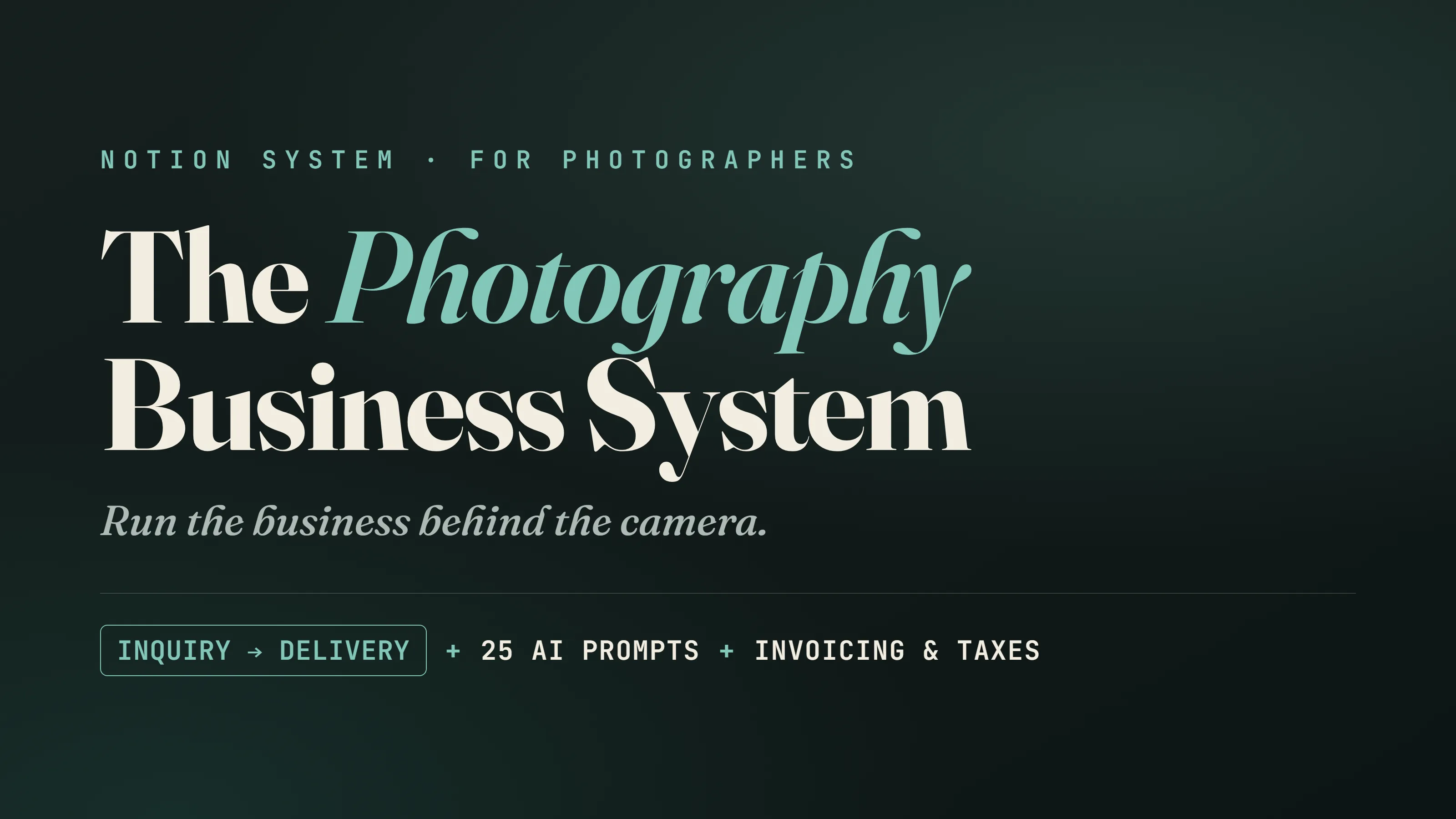 The Photography Business System cover