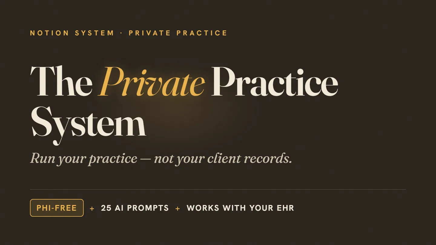 The Private Practice System cover